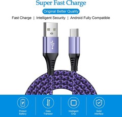 2-Pack 6FT Type-C Fast Charger for Samsung Galaxy S24, Google Pixel 8