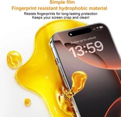 2PCS Privacy Screen Protector for iPhone 16 Pro 6.3 Inch Scratch Resistant Bubbl