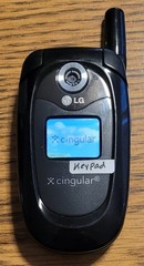 LG CG225 – Black and Silver ( Cingular ) Rare Cellular Flip Phone – READ