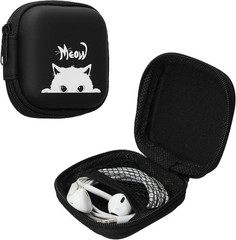 Earphone Case for Earbuds – Small Hearing Aid Case with Inner Mesh Pouch – Grey/