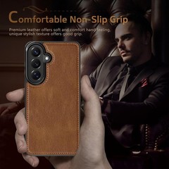 Vintage Brown PU Leather Slim Shockproof Case for Galaxy A37 5G Phone Cover