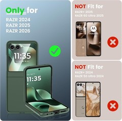1. For Motorola Moto Razr 2026 Case Slim Thin Flip Phone Cover Clip Green 2. F