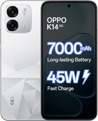 OPPO K14 5G (White, 256 GB 8 GB RAM) 6.75 inch Dimensity 6300 Global Version.