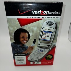LG VX3300 Verizon Wireless Flip BLACK BLUE Faceplate Cell Phone BRAND NEW w/box