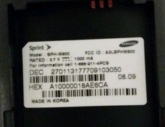 Samsung Instinct SPH-M800 / M800B – Black ( Sprint ) Rare Vintage Cell Phone