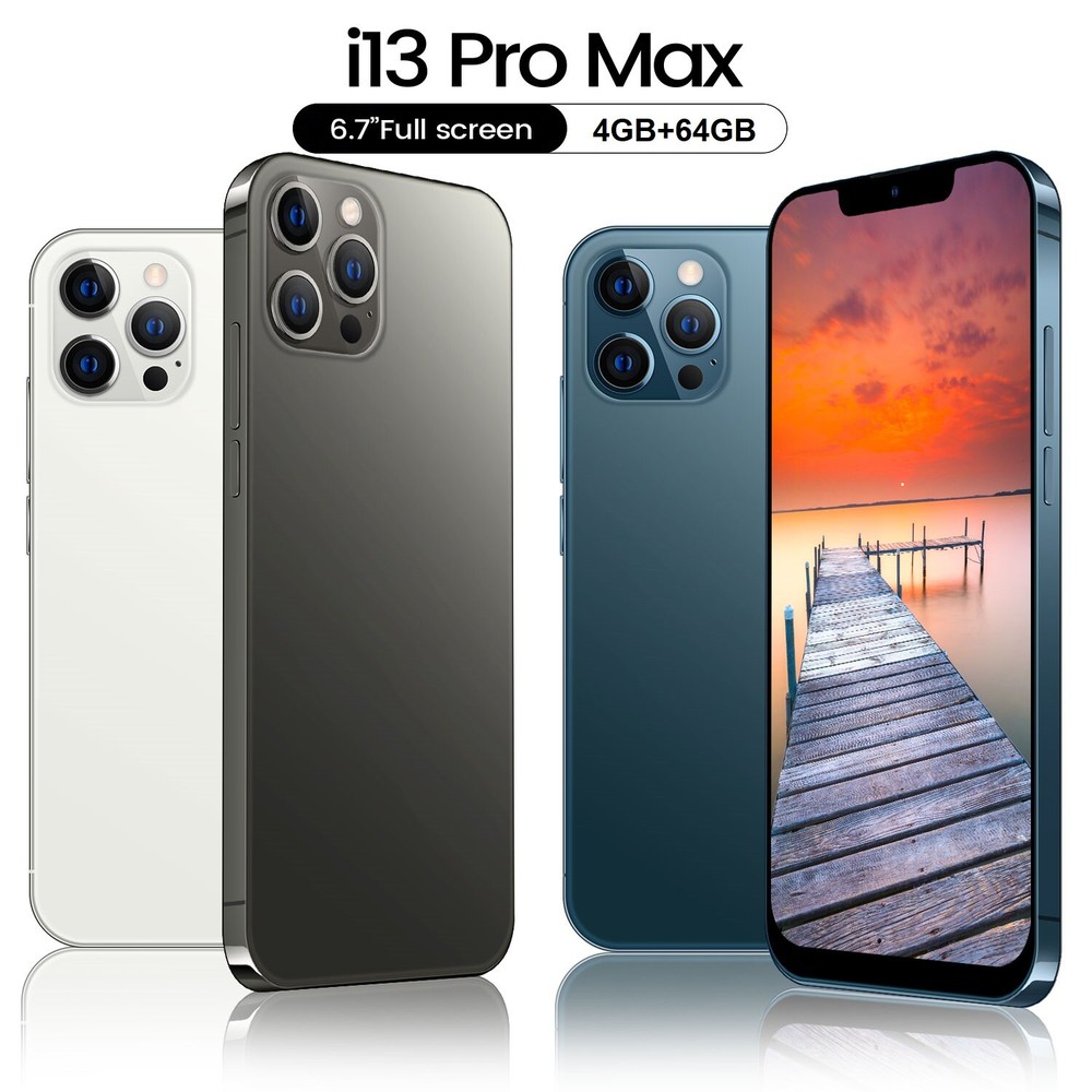 NEW Android i13 Pro Max 6.7″ 4G+64GB Octa Core Unlocked 4G GSM Cheap Phone