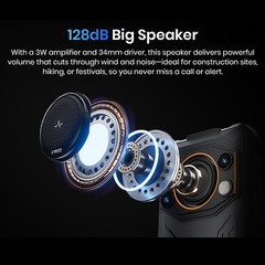 Global FOSSiBOT F110L 4G LTE Rugged Phone Android 15.0 Outdoors Big Speaker 50MP