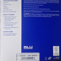 Blu Flex B300V 8GB 1GB Unlocked Verizon T-Mobile New Open-Boxed 100% Battery