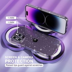 2PCS Case & Camera Lens Covers for iPhone 14 Pro Max 6.7 Inch Military Grade Pro