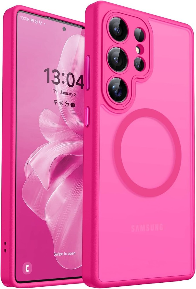 Translucent Matte Hot Pink Case for Samsung Galaxy S25 Ultra (2025) – Protective