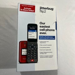 Jitterbug Flip2 Cell Phone for Seniors Red Lively GreatCall Large Buttons Works
