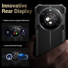 Unlock 4G Rugged Phone Rear Display Android 15 Outdoor 10600mAh FOSSiBOT F109S
