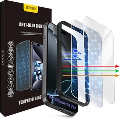 2PCS Screen Protector for iPhone 16 Pro & iPhone 17 6.3 Inch Anti-Blue Light Tem