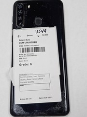 DEFECTIVE – Samsung Galaxy A21 – 32GB – GSM Unlocked – Black – 11549