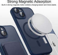 iPhone 13 Case with Magnetic Phone Case and Screen Protector, Slim Shockproof Co