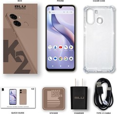NEW BLU K2 (LOT OF 2 ITEMS )Factory Unlocked Android 15 US Version Cell Phone BK