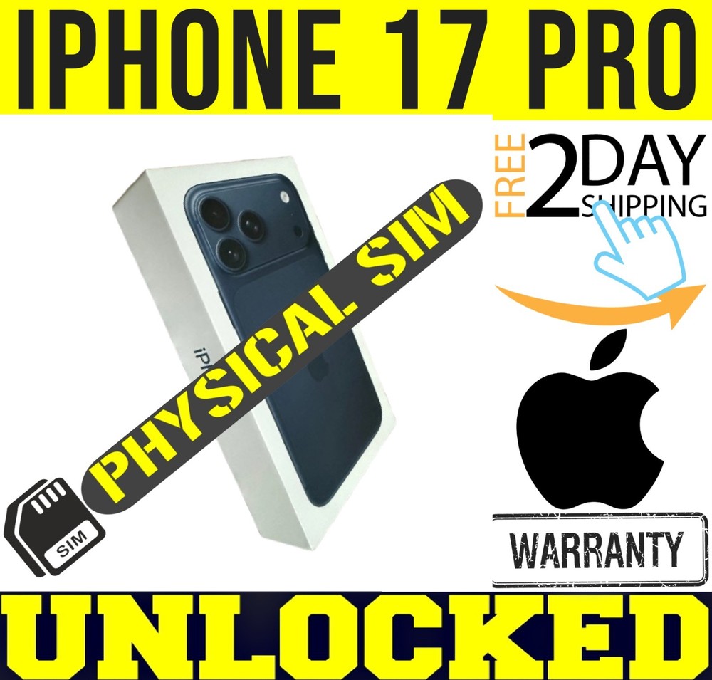 APPLE IPHONE 17 PRO 256GB DEEP BLUE (UNLOCKED) ✅PHYSICAL SIM CARD TRAY ✅❖SEALED❖