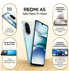 Xiaomi Redmi A5 4G LTE Sandy Gold – 4GB RAM – 128GB ROM – Global – Unlocked NEW