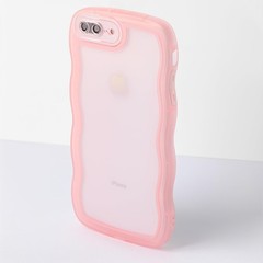 Cute Case Compatible with iPhone 7 Plus Case, Clear Pink Soft TPU Cover for Girl
