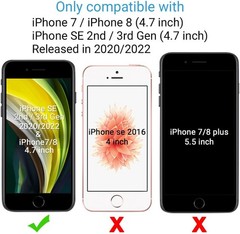 iPhone SE 2020/2022 Case, iPhone 8/7 Case Clear Glitter Soft TPU Cover 4.7 Inch