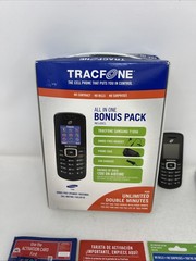 Samsung T105G – Black (TracFone) Prepaid GSM Cell Phone – All-in-One Bonus Pack