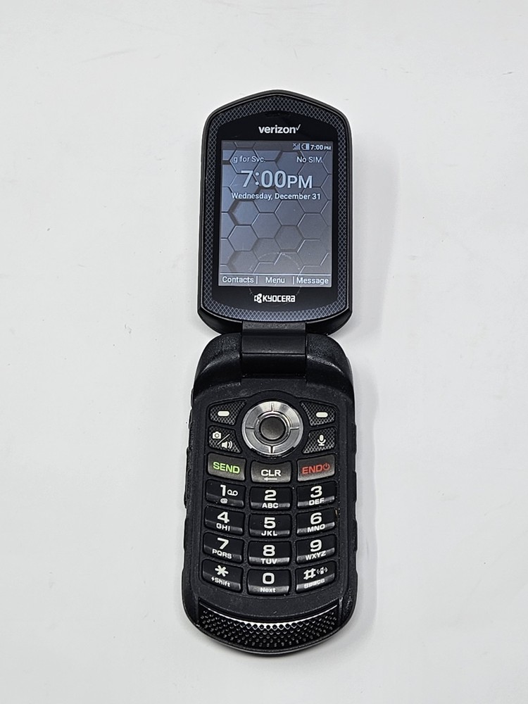 Kyocera DuraXV LTE 16GB Black (Verizon) Model E4610 With Camera Read Description
