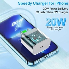 20W PD Fast Charger Wall Adapter +3FT Cable For Apple iPhone 14 13 12 11 X XR