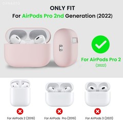 AirPods Pro 2 Case 2022, Full Protective Hybrid Silicone Cover, Front LED Visibl