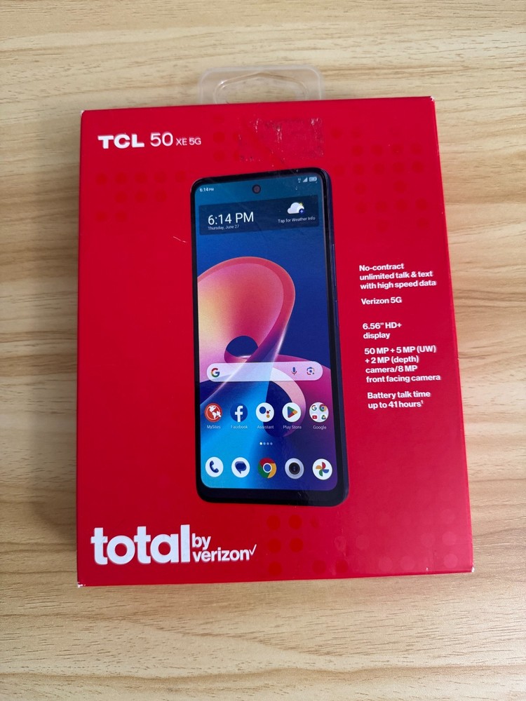 TCL 50XE, 128GB, Dark Blue 6.5″ Display 50MP Smartphone [Locked to Verizon]