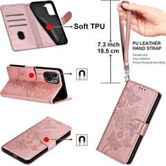 Samsung Galaxy S26 Ultra Wallet Case, Flip Folio Cover with Stand Feature, Rose