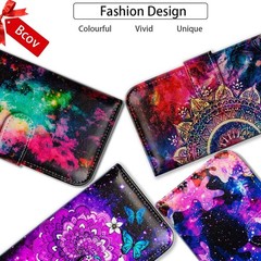 Blue Butterfly Flowers Leather Flip Wallet Cover Case for Moto G Power 5G 2024