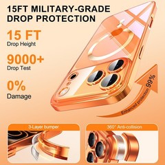 Glossy Luxury Magnetic iPhone 17 Pro Max Case with Screen Protector & Camera Pro