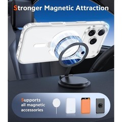 iPhone 17 Pro-Max Case: Slim Magnetic Transparent Cover with Screen Protector