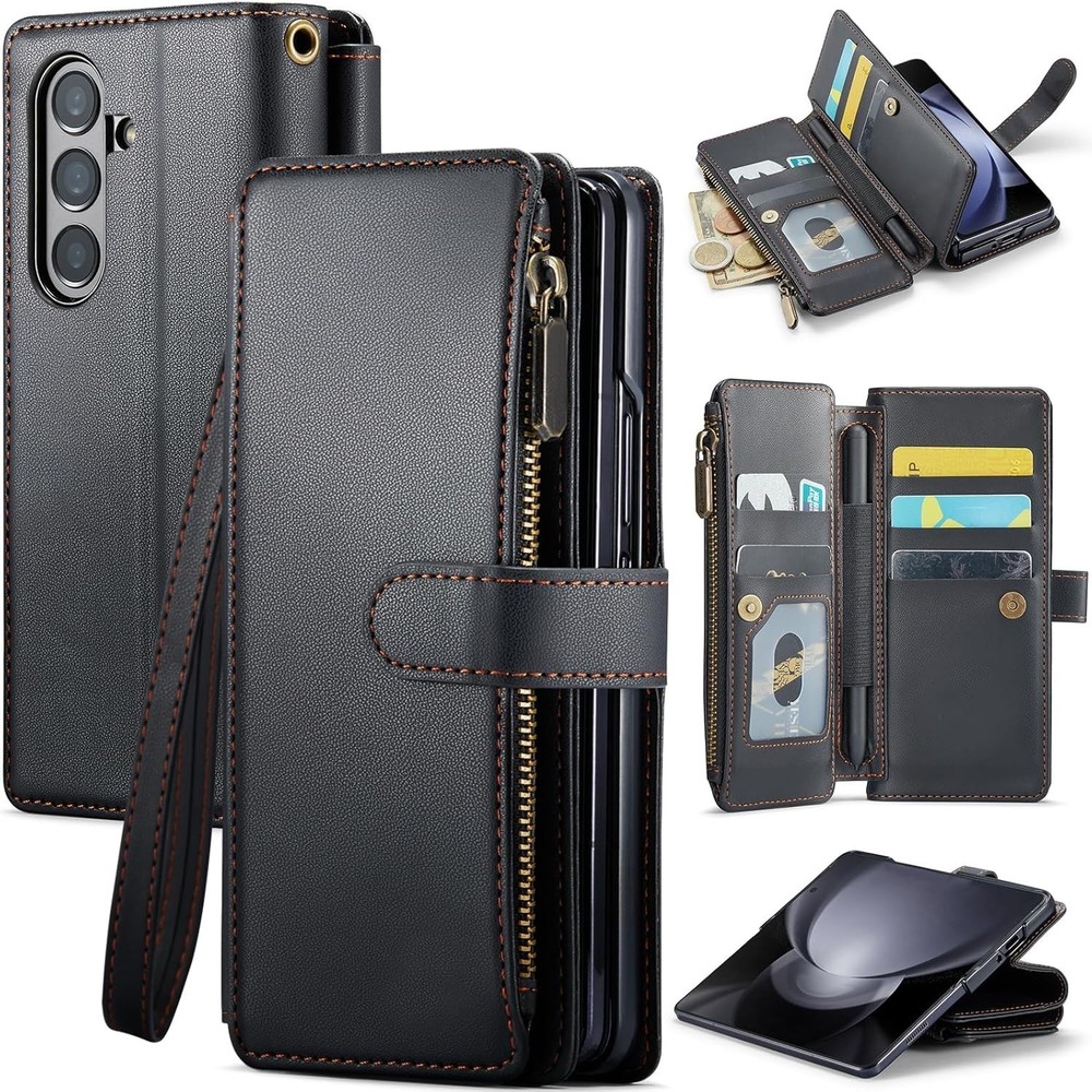 for Samsung Galaxy Z Fold 7 Wallet Case PU Leather Card Holder RFID Blocking