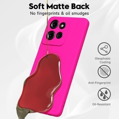 Neon Hot Pink Silicone Case for Motorola Moto G 2025, G Play 2026, G 2026 Phones