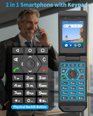 Rugged Flip Phone Unlocked, 4G LTE 2.8” Touchscreen Smart Cell Phone Android 11