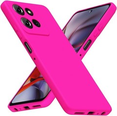 Neon Hot Pink Silicone Case for Motorola Moto G 2025, G Play 2026, G 2026 Phones