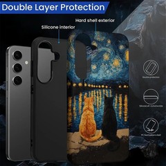 Samsung Galaxy S24 Full Body Protective Glossy Case for Girl Boy Shockproof Esth