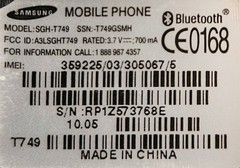 Samsung Highlight SGH-T749 -Ice Blue -Excellent Shape used 2 month FREE SHIPPING