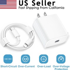 20W Power USB-C Super Fast Wall Charger Charging Cable For iPhone 14 13 12 11 X