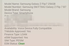 Samsung Galaxy Z Flip 7 5G 256GB – Blue Color (T-Mobile Only) – Open Box