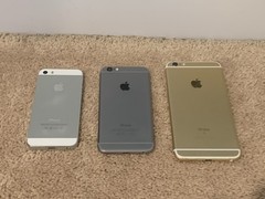 * APPLE * 3 Working iPhones A1533 A1549 A1634 Factory Reset (AT&T + Verizon) Lot