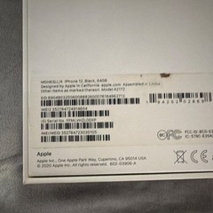Apple iPhone 12 64GB Black 6.1in iOS 12MP A14 Bionic MGH63LL/A