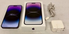 Apple iPhone 14 Pro Max 256GB A2651 Deep Purple Unlocked MQ8W3LL/A w/Box NICE!