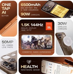 Infinix NOTE 60 Pro ( Brown, 256 GB 8 GB RAM) Snapdragon 7s NFC Global Version.