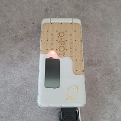 docomo × Q-pot. SH-04C feature phone main unit Sharp Biscuit white milk Japan