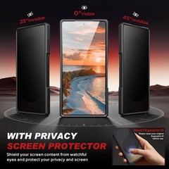 Samsung Galaxy S25 Ultra Black Magnetic Case with Privacy Screen Protector