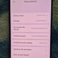 POCO X7 Pro 256GB Black Slate Smartphone Android 16, USB Type-C USB-C