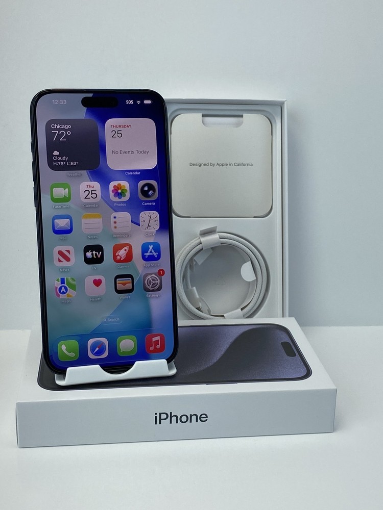 Apple iPhone 15 Pro Max A2849 512GB Blue 100% battery health Factory Unlocked