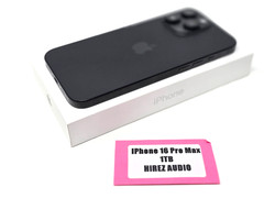 Open Box Apple iPhone 16 Pro Max 1TB Black Titanium Unlocked 2 Cycle 100% Life